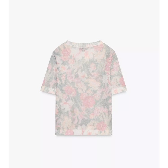 Zara floral print knit top 1822/018 - Picture 3 of 7